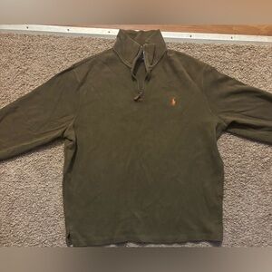 Polo by Ralph Lauren Mens XXL Dark Green Pullover 1/4 Zip Vintage Like New